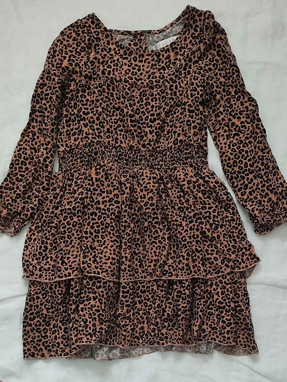 Biscotti Leopard Print Tiered Dress - Brown/Black